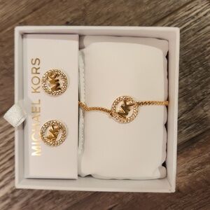 Michael Kors braclet and earring set